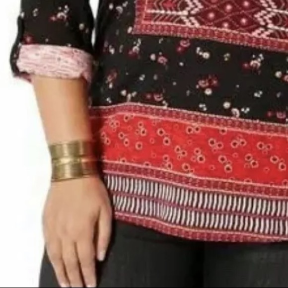 Style & Co. Womens Black Printed Casual Top Shirt - Picture 2 of 6